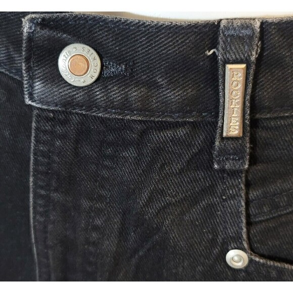 Vintage Authentic Rockies Black Rocky Mountain Early 90s Jeans - Size 9/10 - Picture 5 of 9